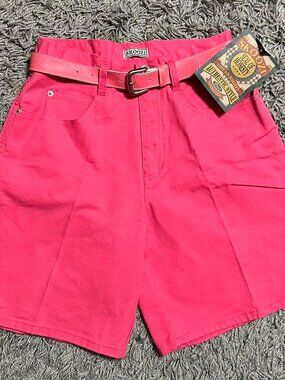 90s Pink Denim Jorts High Waisted Waist Measures 27”Skoozi Brand